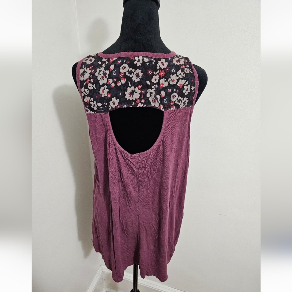 Maurices Women's Sleeveless Flag Top - Purple - Picture 2 of 3